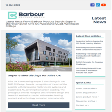Latest News From Barbour Product Search: Super 8 shortlistings for Aliva UK| Woodland Quad, Wellington College